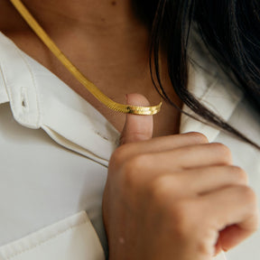 Gold Herringbone Chain