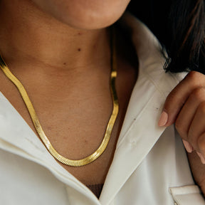 Gold Herringbone Chain
