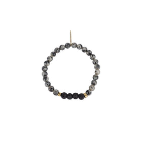 Lava Bead & Jasper Bracelet