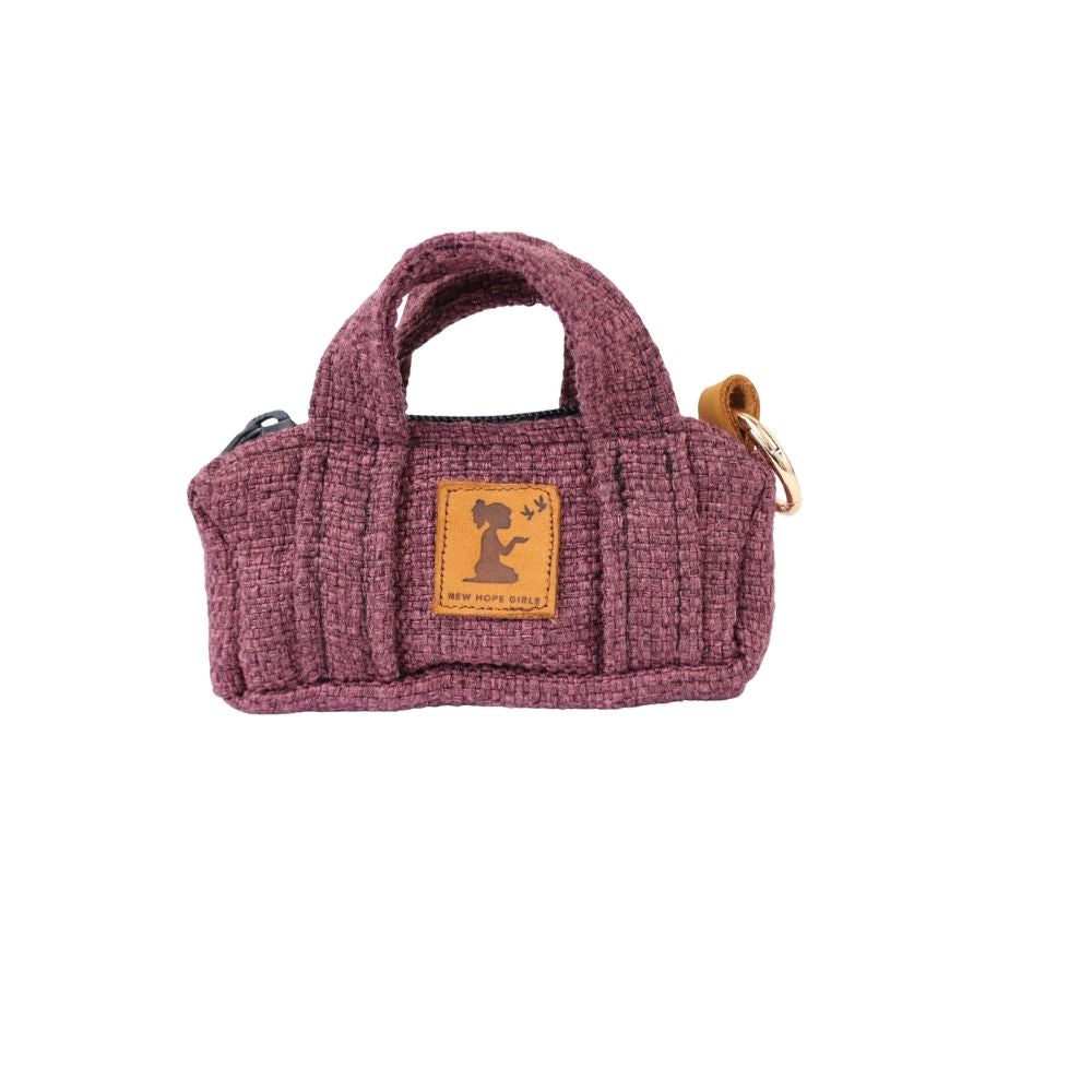 Upcycled Mini Duffle Bag Charm
