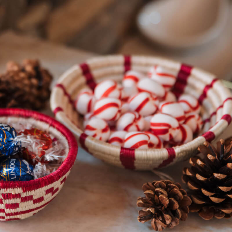 Peppermint Woven Bowl