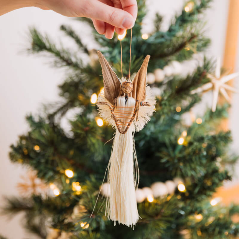 Sweet Sisal Angel Ornament