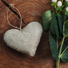 Beaded Heart Ornament