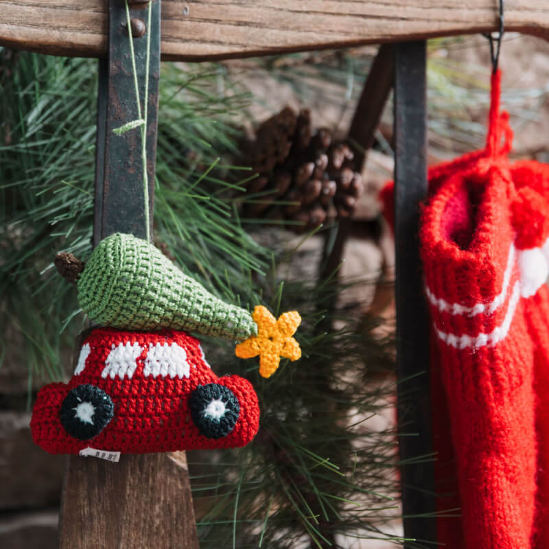 Crochet Tree & Car Ornament