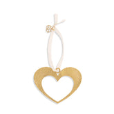 Hammered Brass Heart Ornament