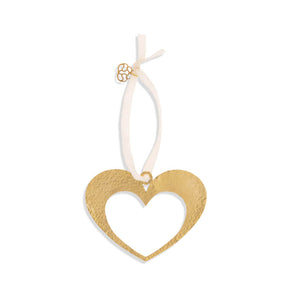 Hammered Brass Heart Ornament