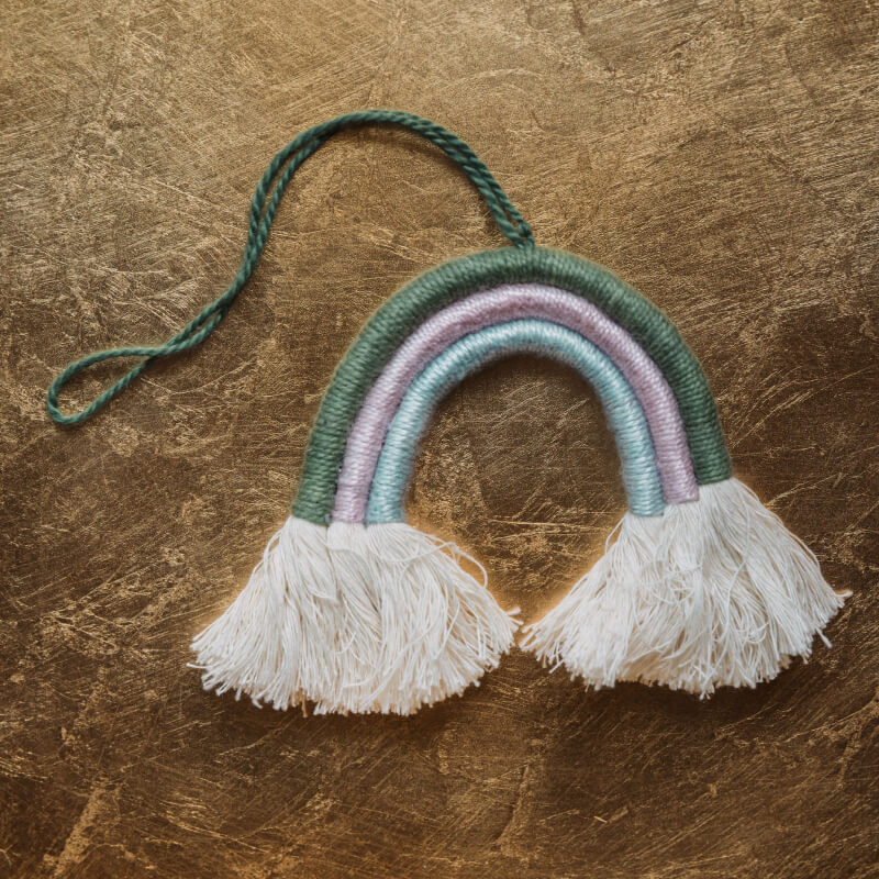 Macramé Rainbow Ornament