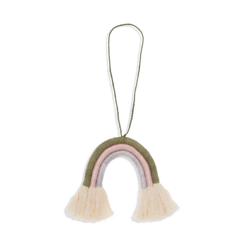 Macramé Rainbow Ornament