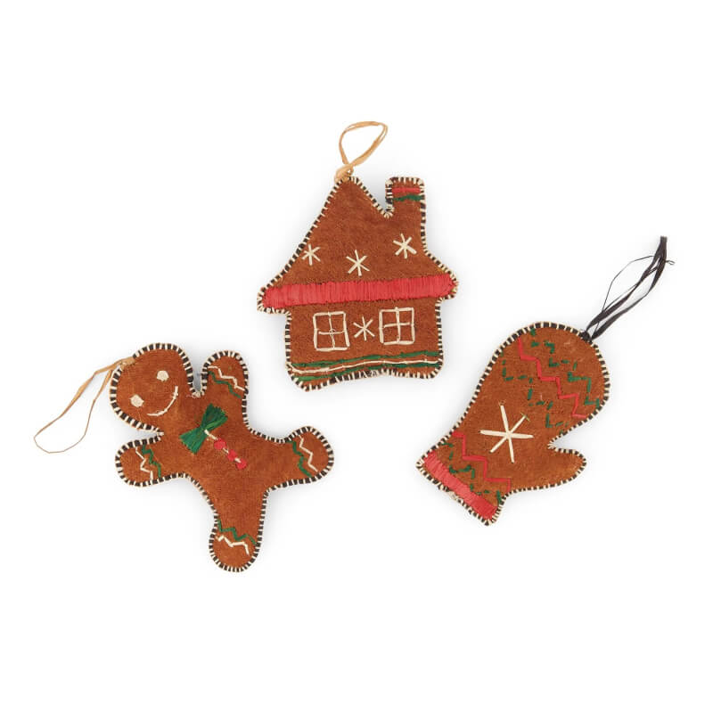 Colorful Gingerbread Ornament Set