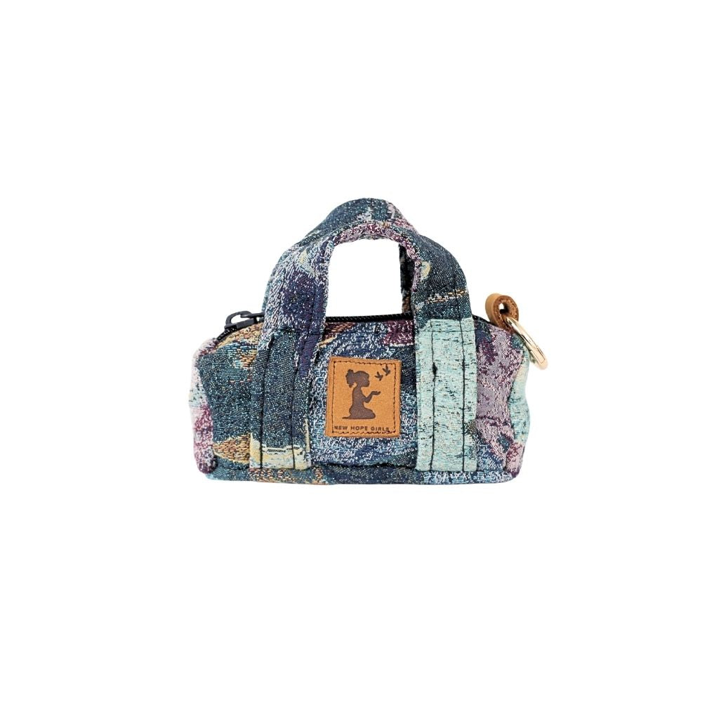 Upcycled Mini Duffle Bag Charm