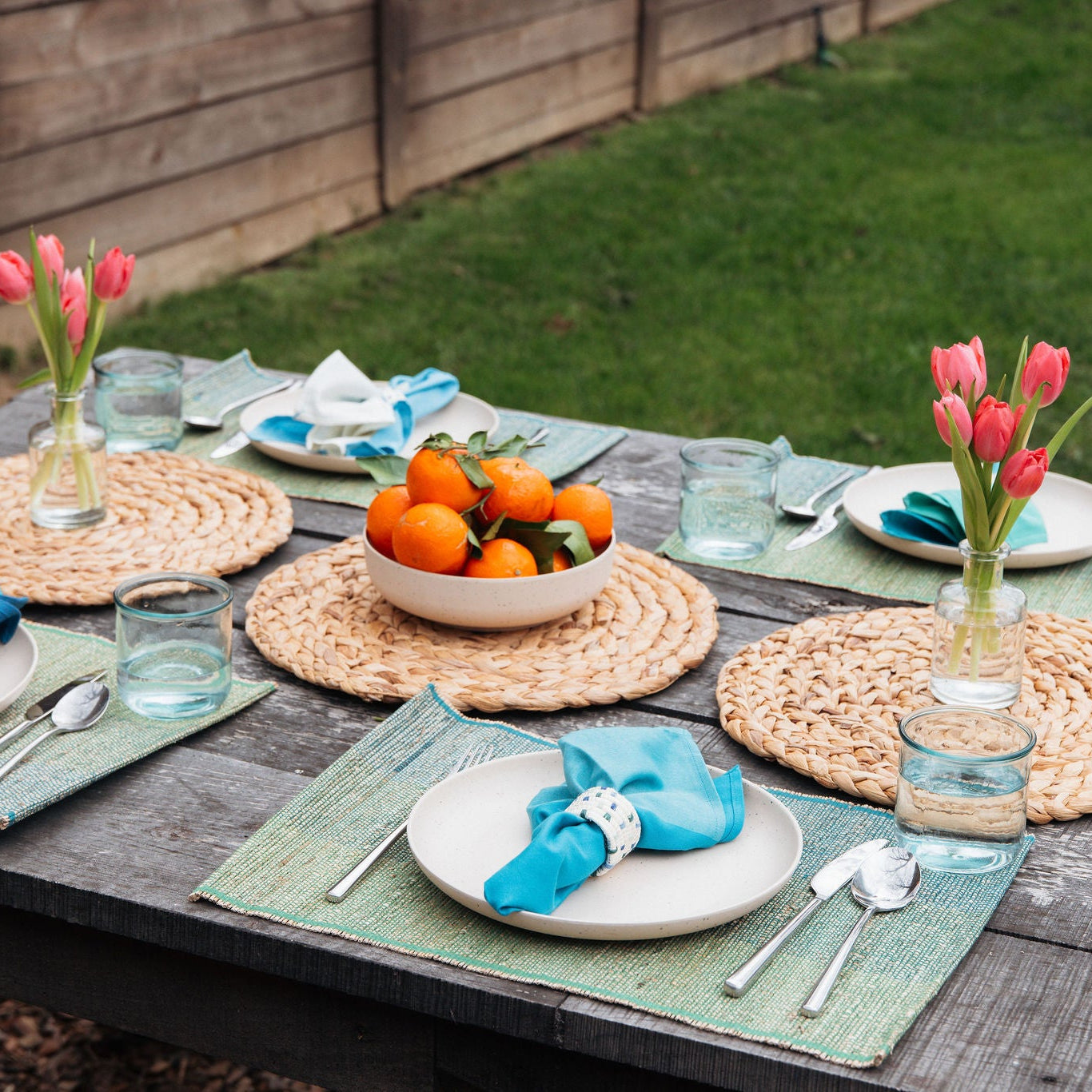 Banana Plant Fiber Placemat Set Natural Woven