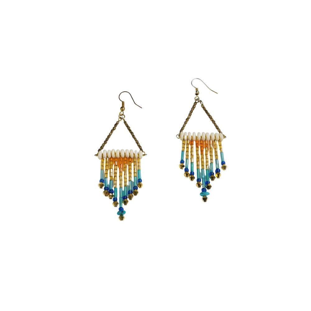 Tapestry Beaded Drop Earrings
