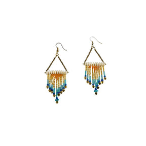 Tapestry Beaded Drop Earrings