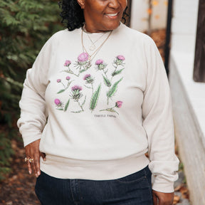 Raglan Sleeve Thistle Sweatshirt