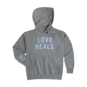 Gray Love Heals Hooded Sweatshirt