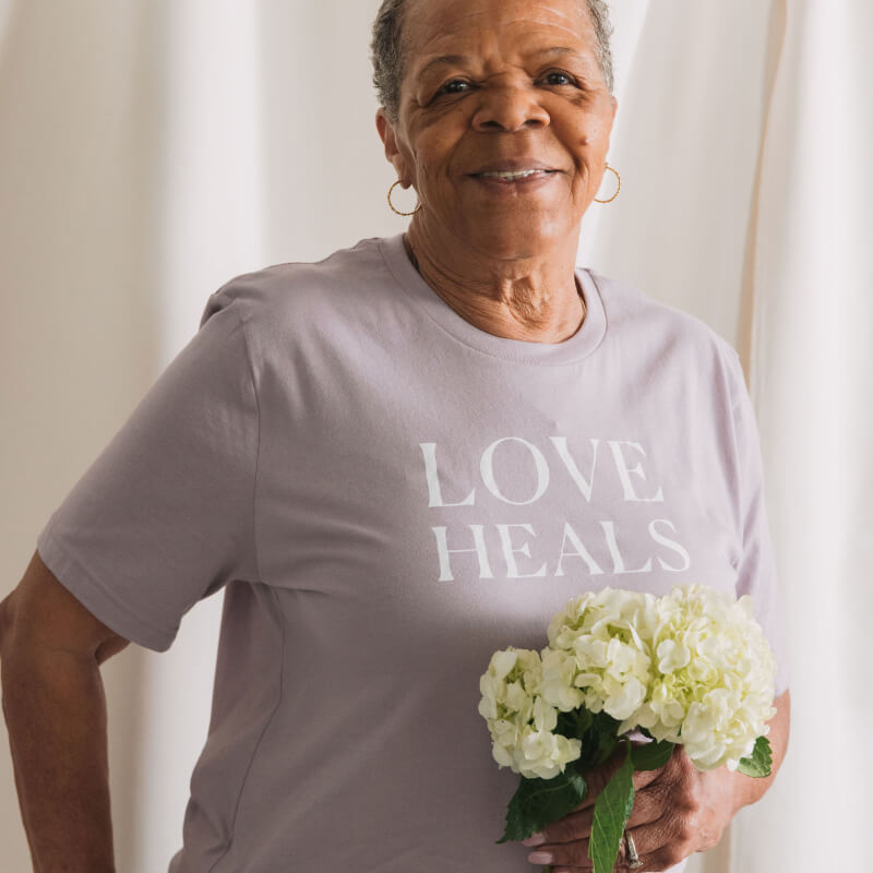 Short Sleeve Violet Love Heals Tee