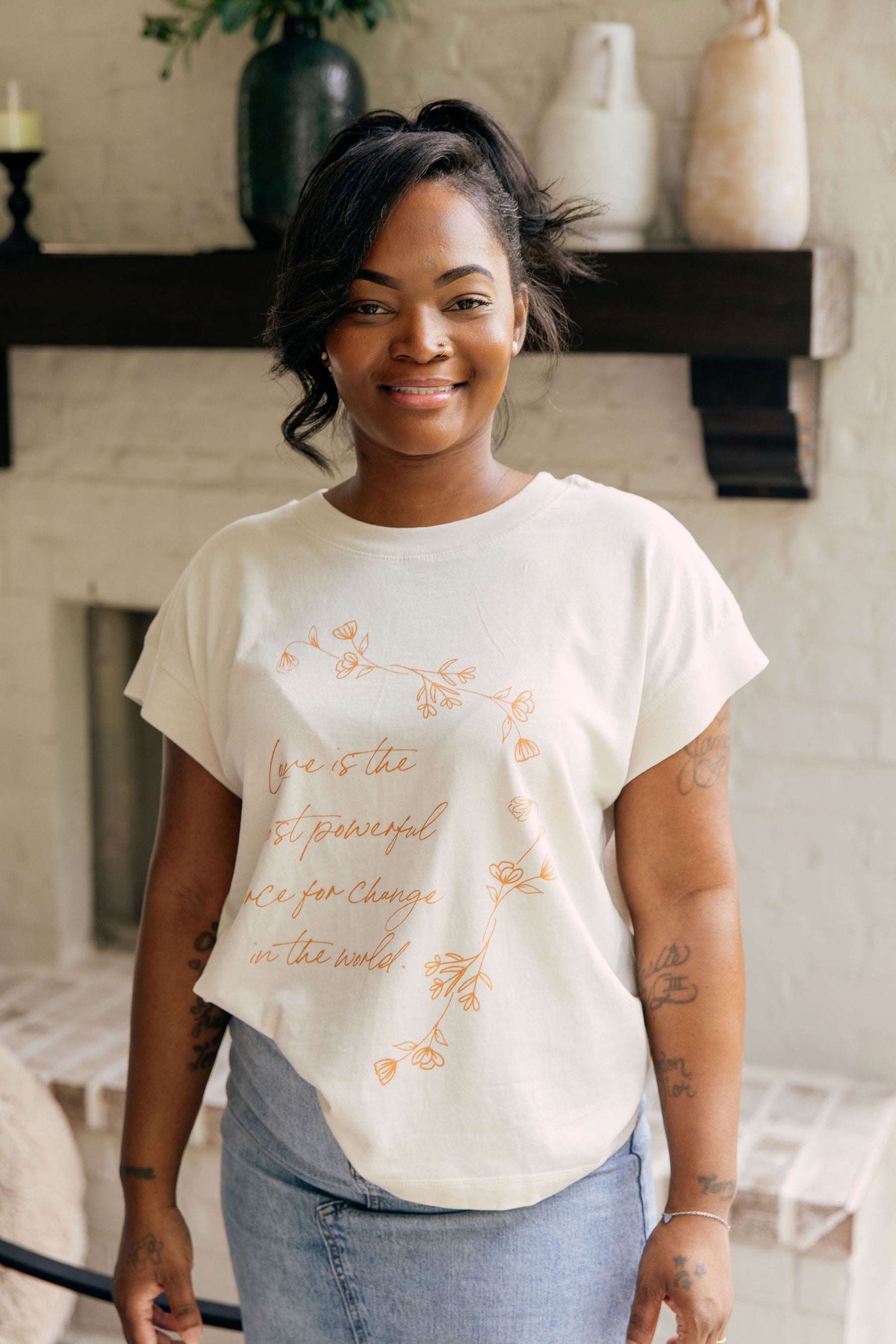 Love is Powerful Vintage Wash Tee