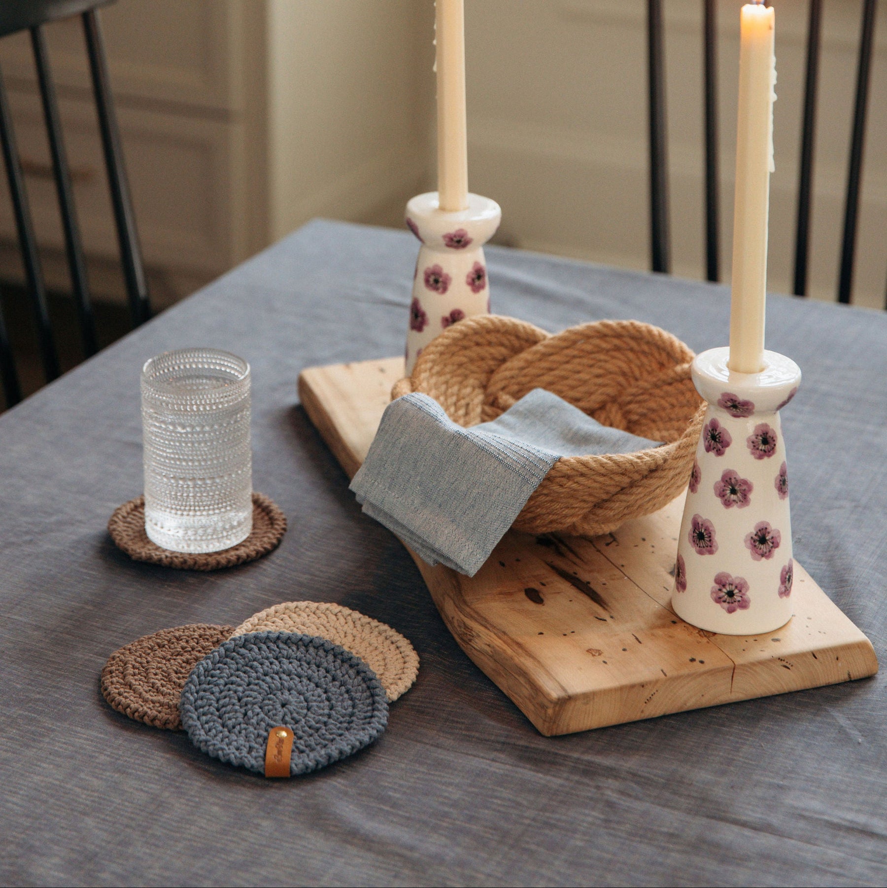 Crocheted Coaster Set