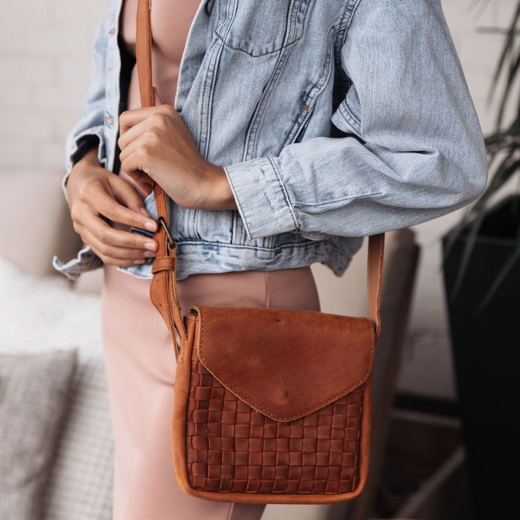 Basket Weave Crossbody