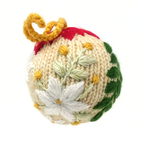 Botanical Embroidered Ornament