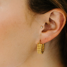 Edna Beaded Hoops