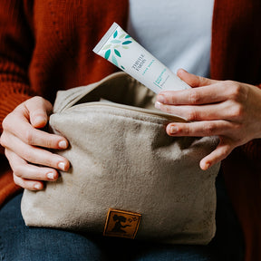Khaki Hint Cosmetic Pouch