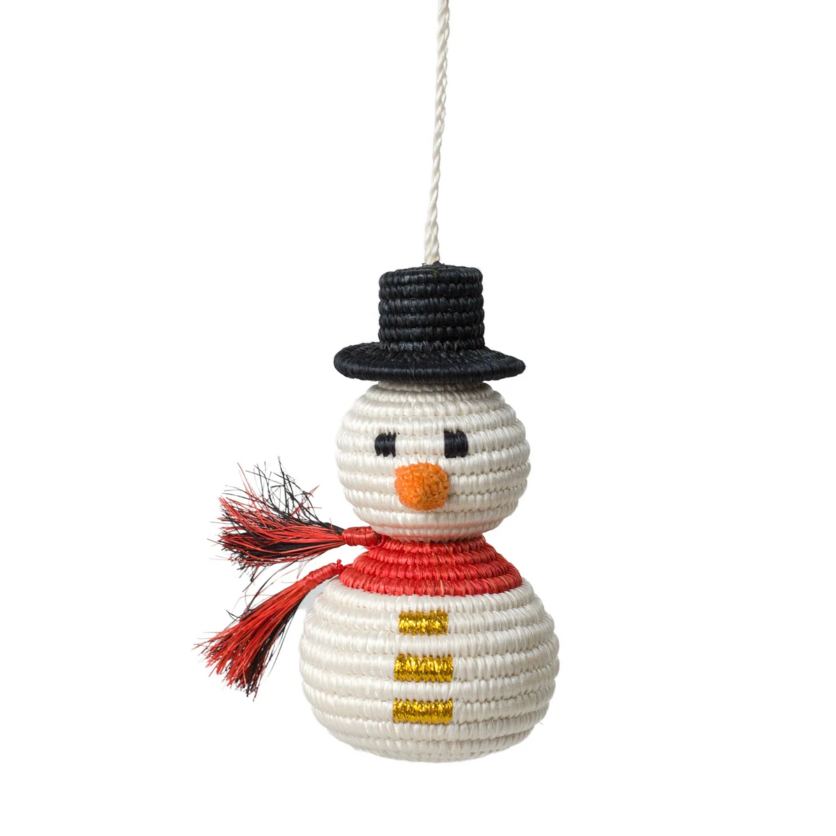Woven Snowman Ornament