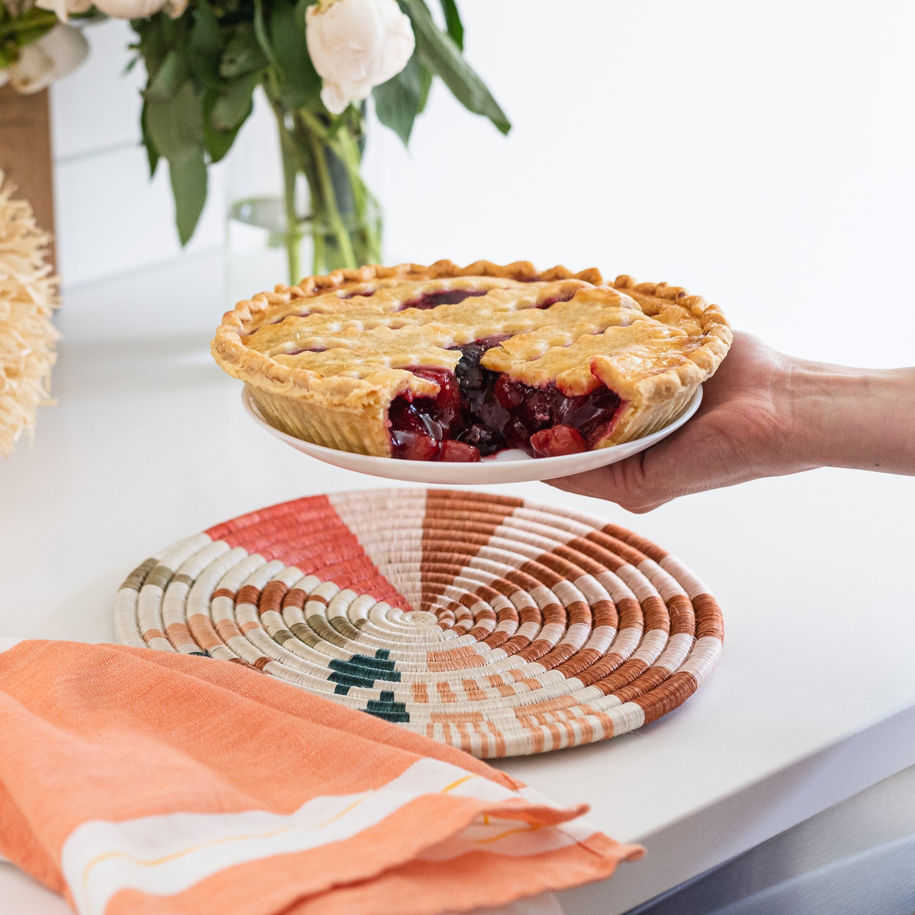 Coral & Clay Trivet
