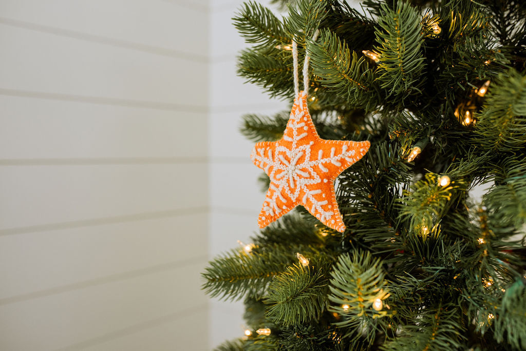 Embroidered Star Ornament