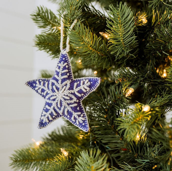 Embroidered Star Ornament