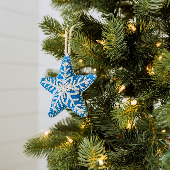 Embroidered Star Ornament