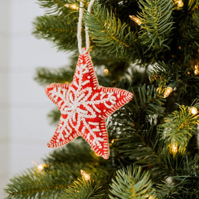 Embroidered Star Ornament