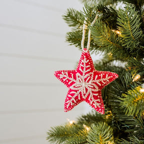 Embroidered Star Ornament
