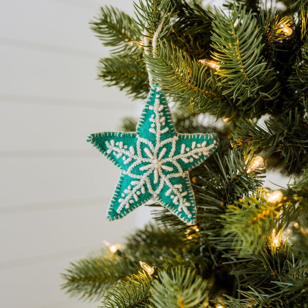 Embroidered Star Ornament