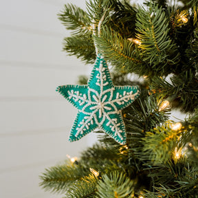 Embroidered Star Ornament
