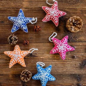 Embroidered Star Ornament