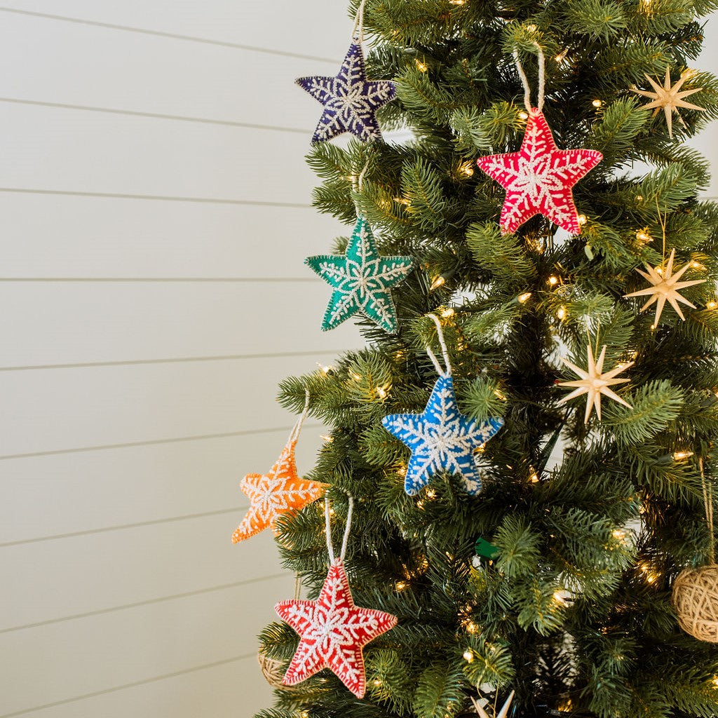 Embroidered Star Ornament