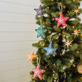 Embroidered Star Ornament