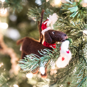 Dog with Stocking Ornament