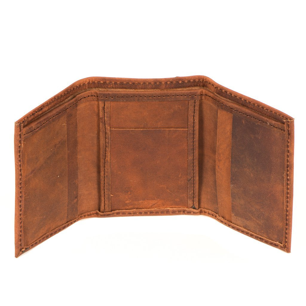 N. Carolina St. Wolfpack Deluxe Leather Tri-fold Wallet