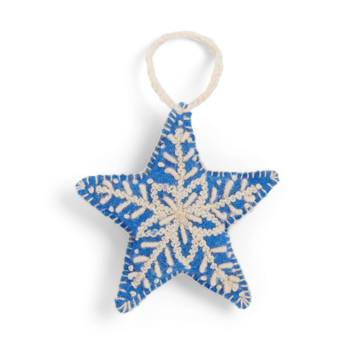 Embroidered Star Ornament