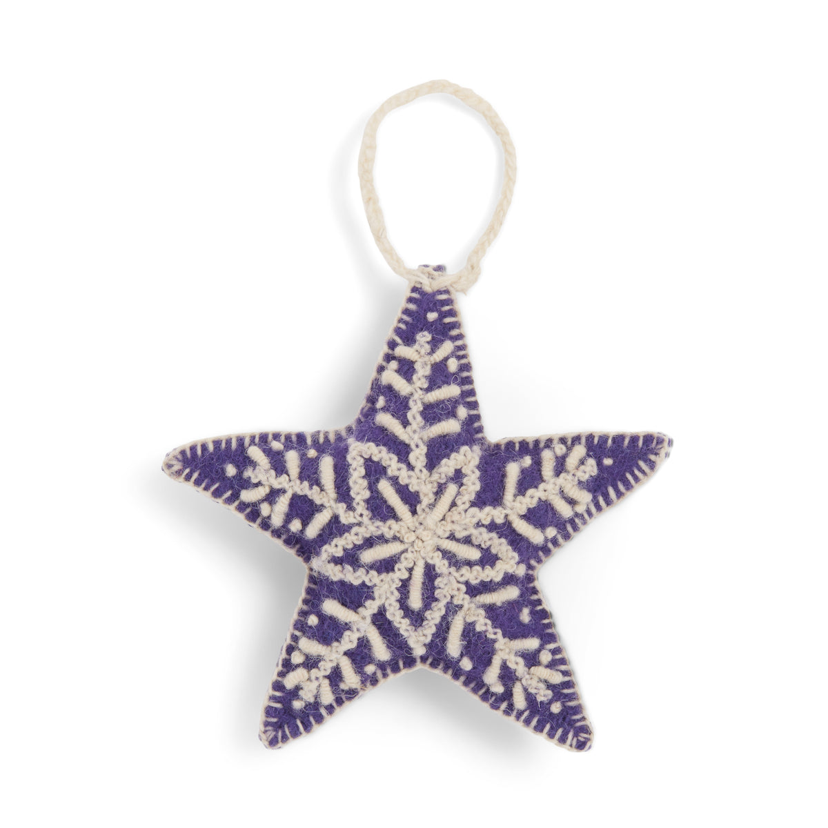 Embroidered Star Ornament