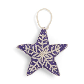 Embroidered Star Ornament