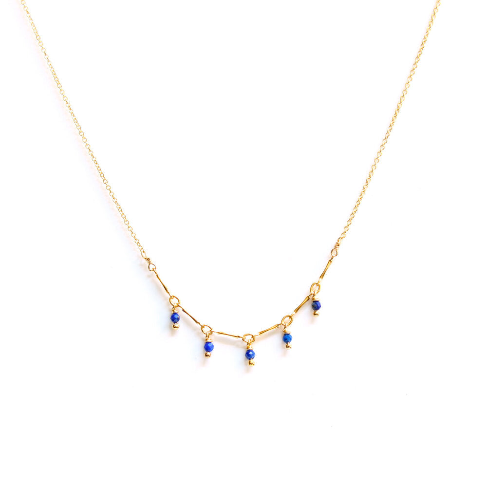 Blue Lapis Arc Necklace