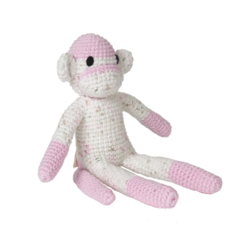 Pink sock hotsell monkey dog toy