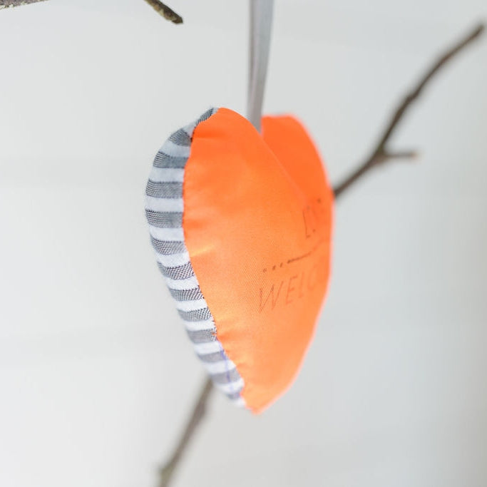 Upcycled Heart Ornament
