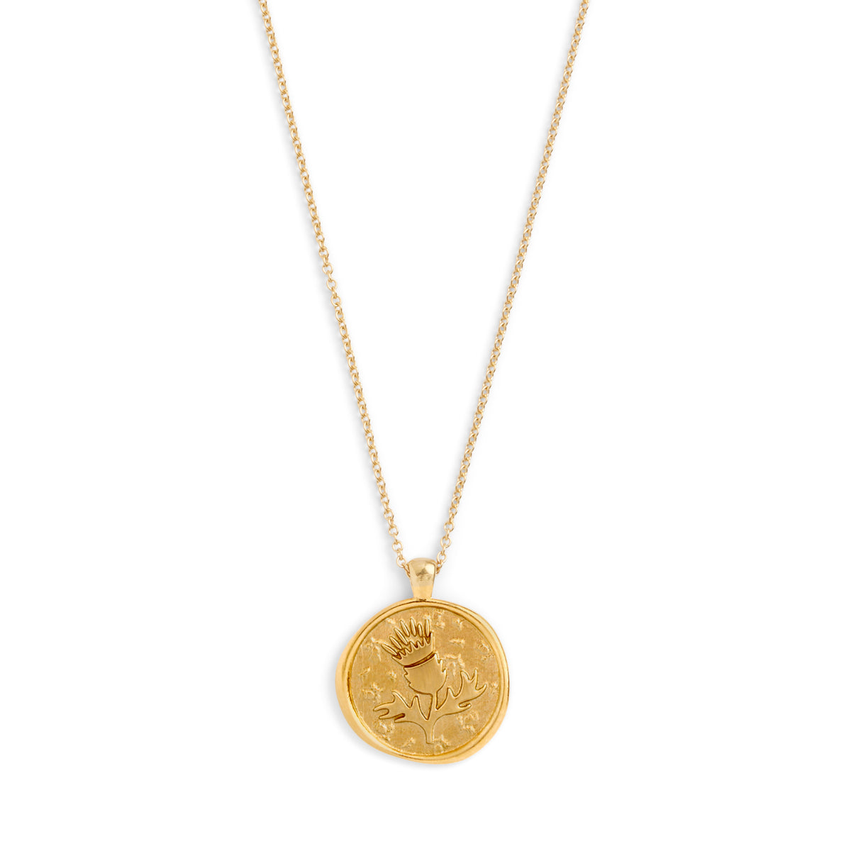 Thistle Coin Necklace