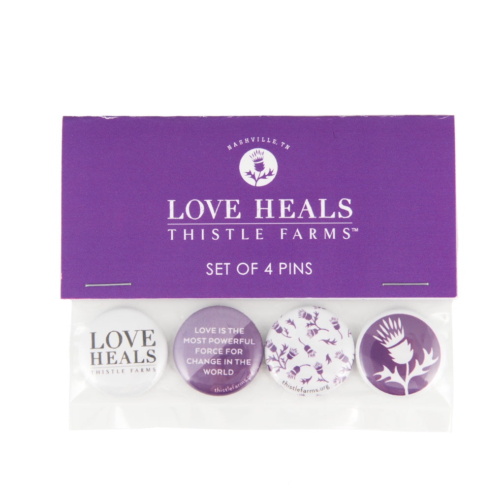 Thistle Farms Flare Pins four pack
